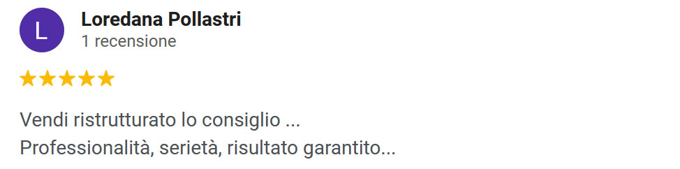 Recensione Google Loredana Pollastri su VendiRistrutturato