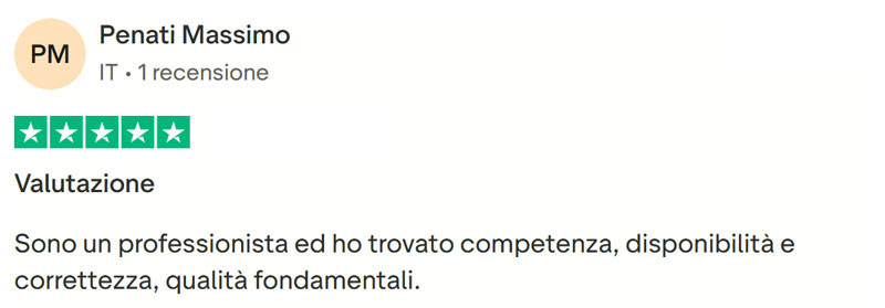 Recensione cliente VendiRistrutturato Massimo Penati su Trustpilot